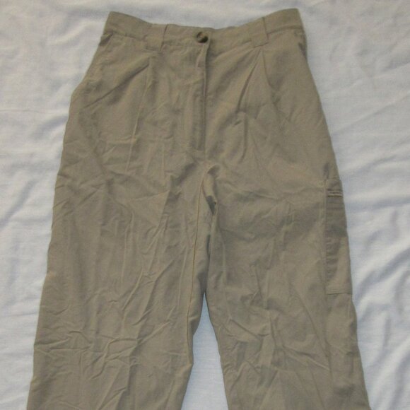 Ex Officio Khaki Lightweight Nylon Cargo Hiking Outdoor Pants Women's sz 6 - Picture 2 of 4